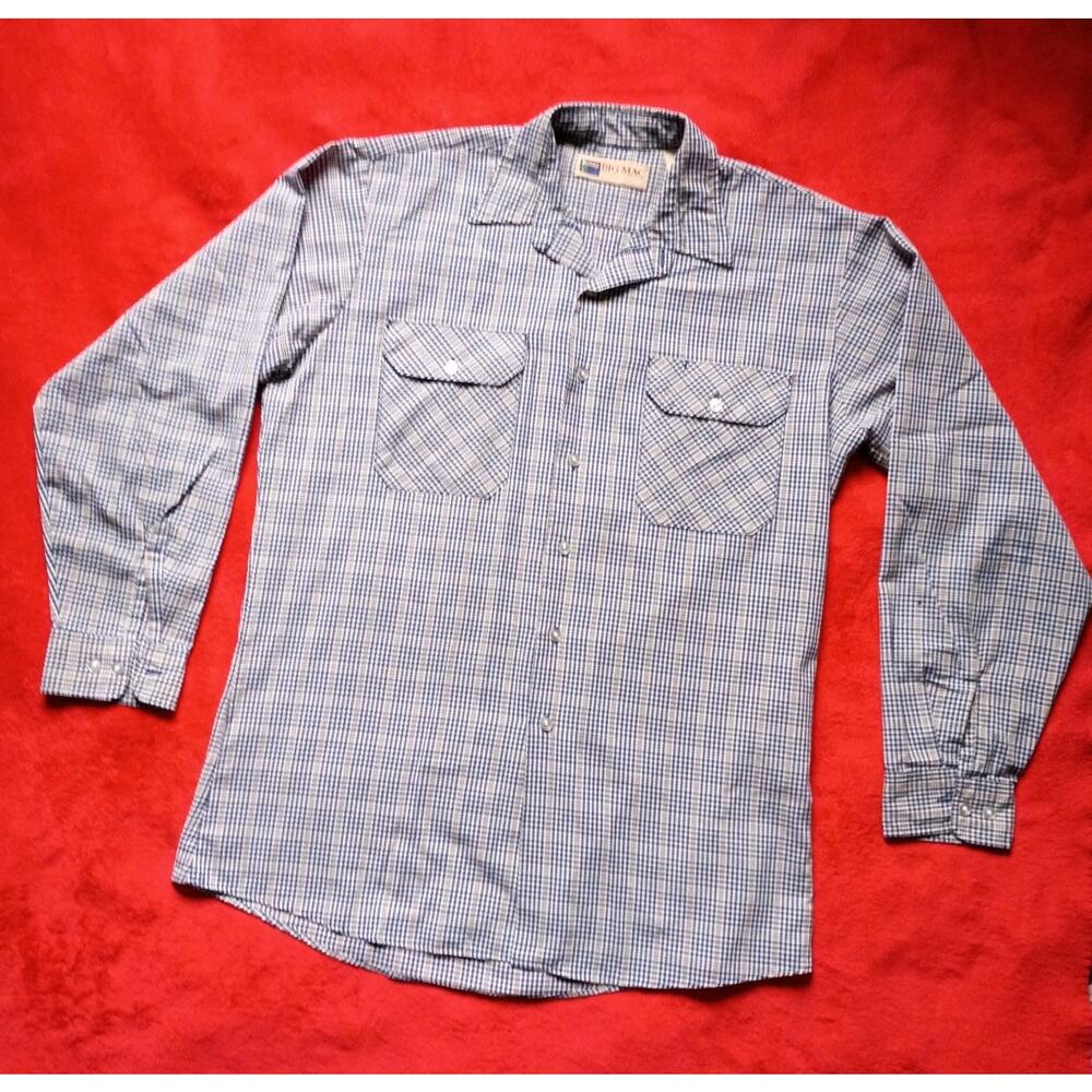 Vintage Big Mac Plaid Workwear Shirt Mens 3X XXXL Long Sleeve USA Made 70s 80s